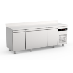 Table réfrigérée dosseret 4 portes 0/+10°C 2240 mm