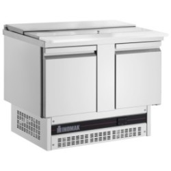 Saladette inox 2 portes GN1/1 1080x700 +2/+8°C