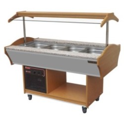 Buffet froid GN 155 cm 0/+10°C 4xGN1/1 - Granit