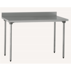 Table inox TOURNUS adossée 1800x700 sans étagère