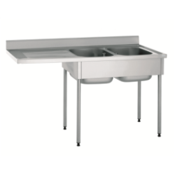 Plonge - 2 bacs 400x500 mm - Sans étagère
