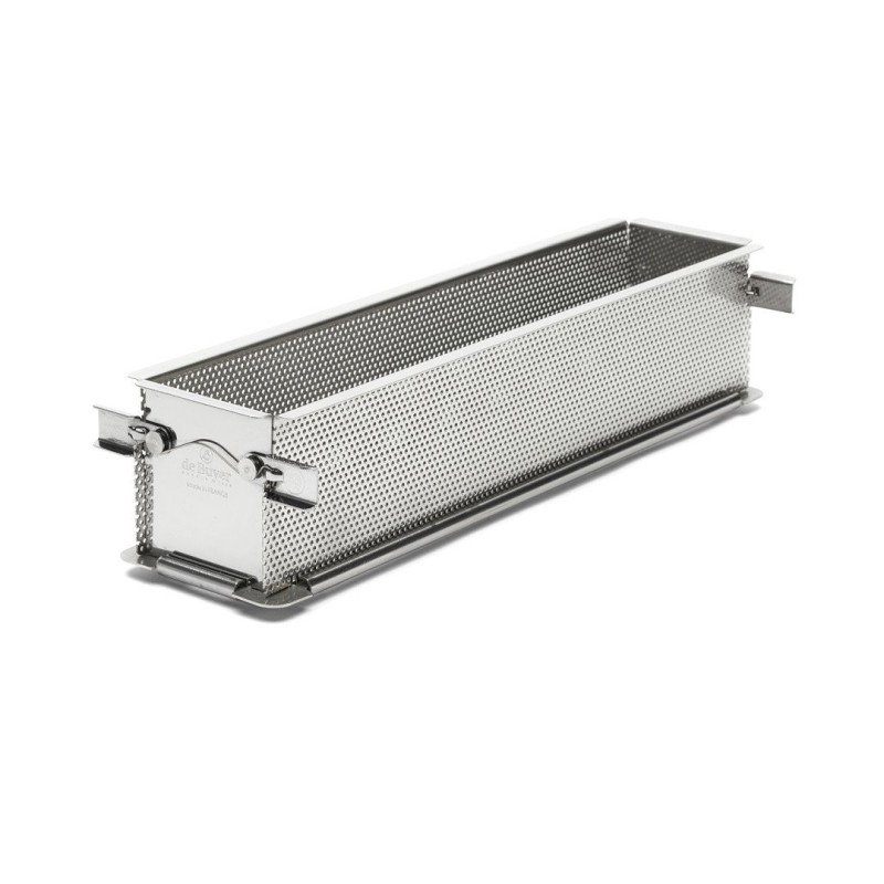 Moule pâté croûte pliable Perforé 35x7x7,5cm - Inox