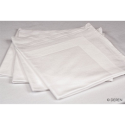 Serviette bande satinée 50x50 cm - 100% coton