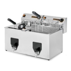 Friteuse double 15+15 L – 2×7,5 kW, 400 V tri, inox
