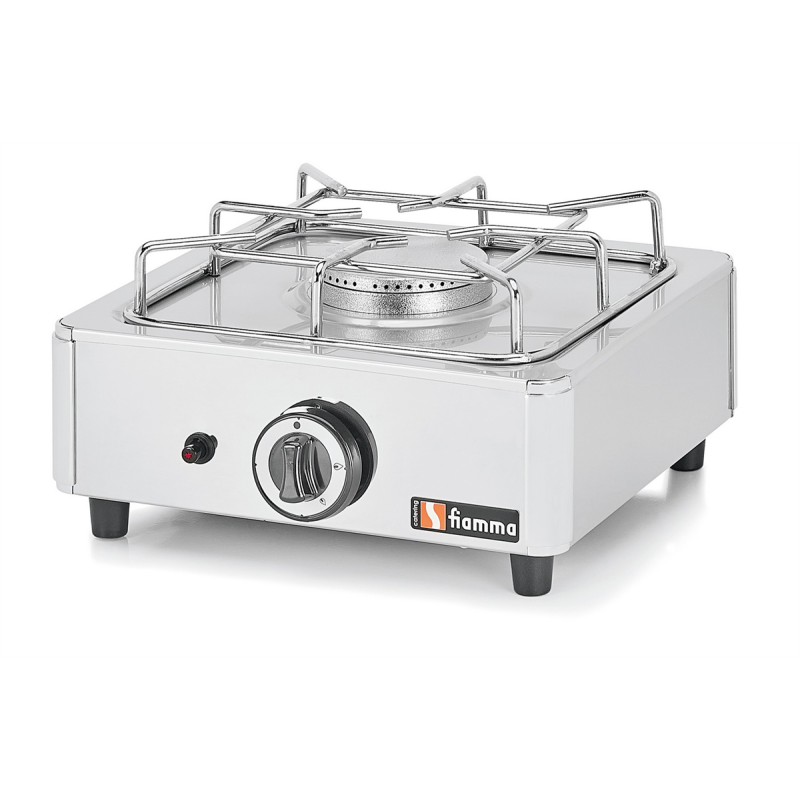 Réchaud 1 feu - 1 feu - 385x385x205mm - Acier inox