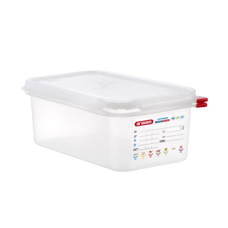 Bac hermétique GN1/4- Hauteur 100 mm - Polypropylène