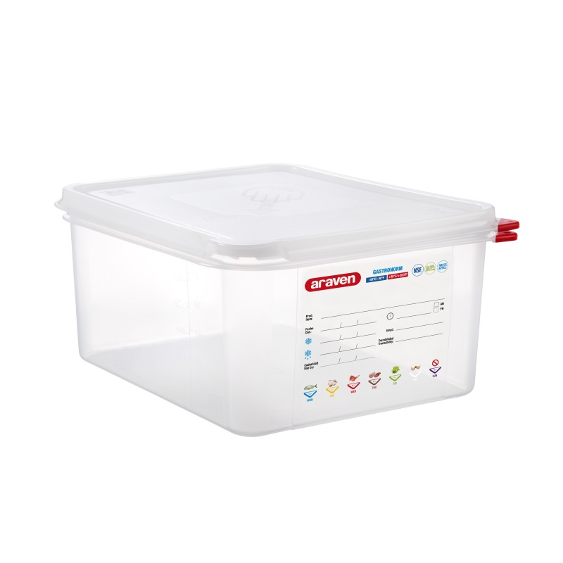 Bac hermétique GN1/2- Hauteur 150 mm - Polypropylène