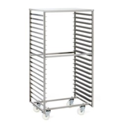 Chariot de stockage 20 niveaux inox 800x600 entrée 600 -40°C