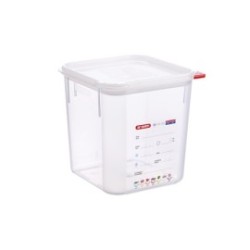 Bac carré 4 L PP transparent avec poignées - empilable - 11852