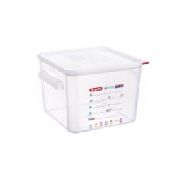 Bac carré 12 L PP transparent avec poignées - empilable - 11855