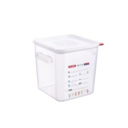 Bac carré 18 L PP transparent avec poignées - empilable - 11856
