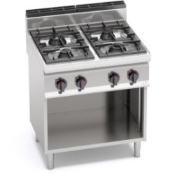 Berto’s MACROS 700 – Fourneau gaz 4 feux inox pro 21 kW