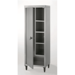 Armoire inox produits entretien 500x600x1800 porte à clé