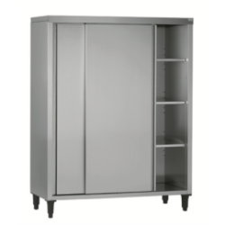 Armoire inox 1200x600x1800 portes coulissantes 3 étagères