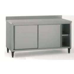 Meuble inox 1800x700 portes coulissantes dosseret - Tournus