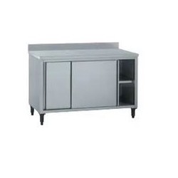 Meuble inox roulant 1800x700 portes coulissantes - Tournus