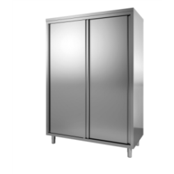 Armoire inox 1200x600 2 portes coulissantes 3 étagères