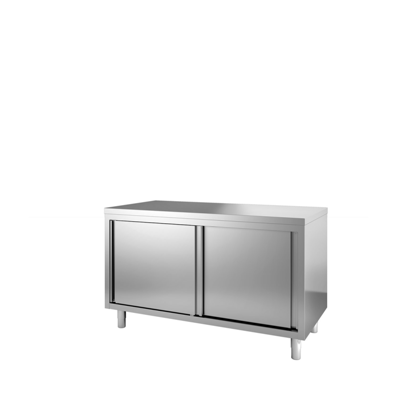 Meuble bas neutre central 1200x700x850/900 mm - Inox