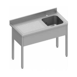 Plonge - Bac droite 1200x700x850/900mm