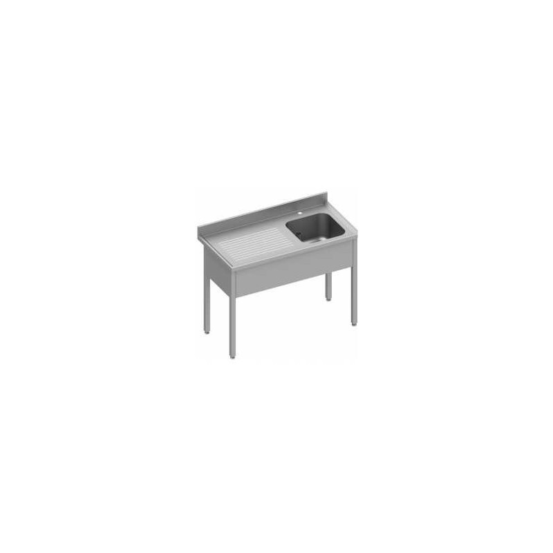 Plonge - Bac droite 1200x700x850/900mm