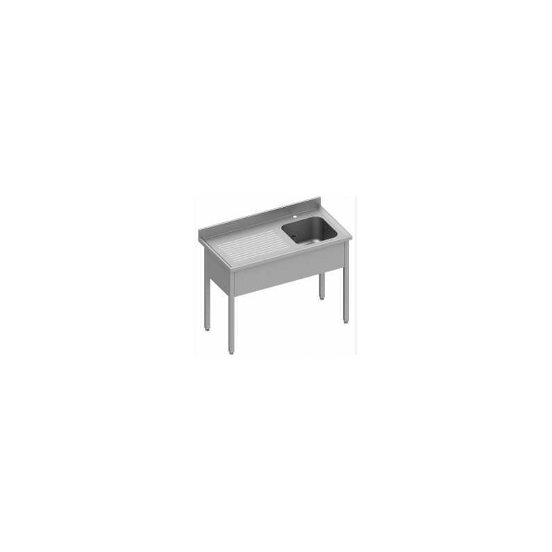 Plonge - Bac droite 1400x700x850/900mm