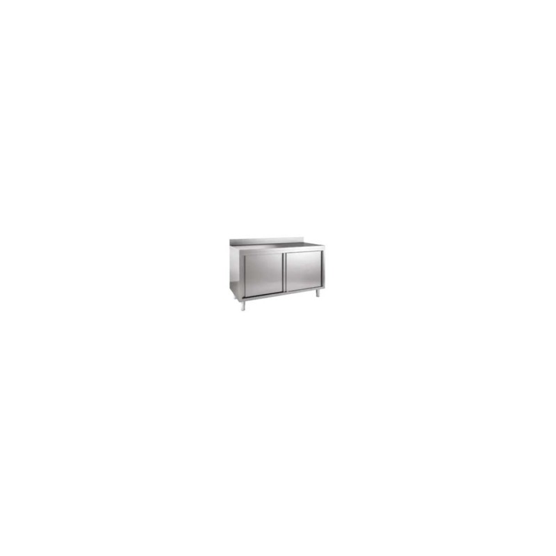 Meuble bas neutre adossé 2000x700x850/900 mm - Inox