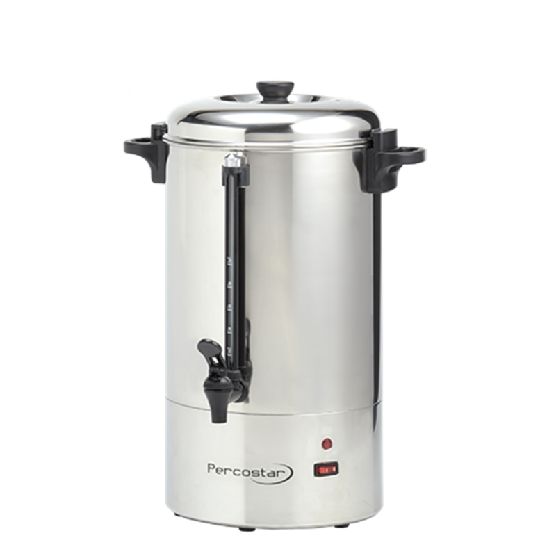 Percolateur inox 12 L – 96 tasses, 1,5 kW, sécurité anti-surchauffe