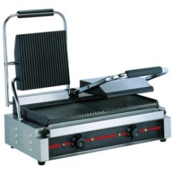 Grill panini rainuré double – 3,6 kW, 230 V
