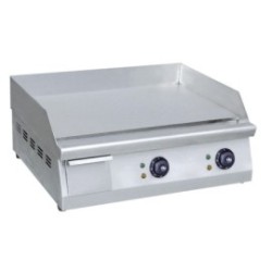 Plancha électrique lisse 2 zones - 600x520x310 mm