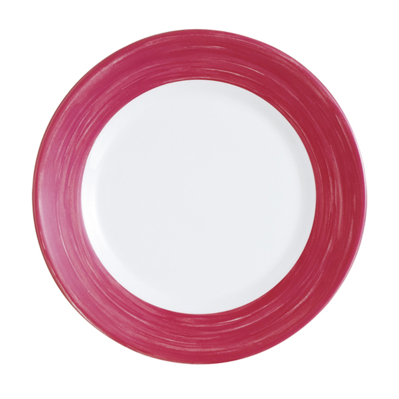 Assiette plate-Verre trempé ø23,5cm-Cherry- Brush