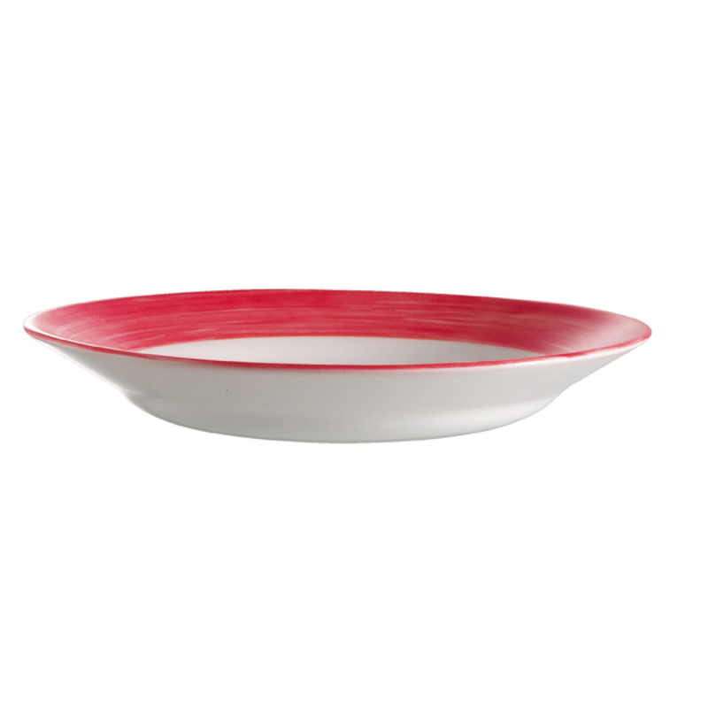 Assiette creuse-Verre trempé ø22,5cm-Cherry- Brush