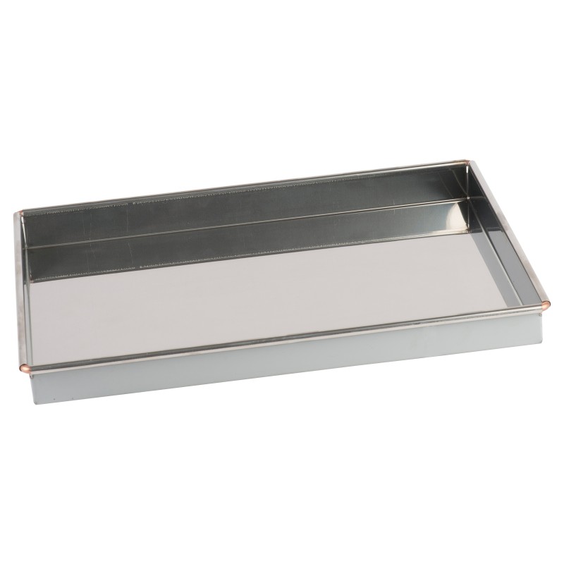 Caisse à génoise inox 40x30x3,5 cm