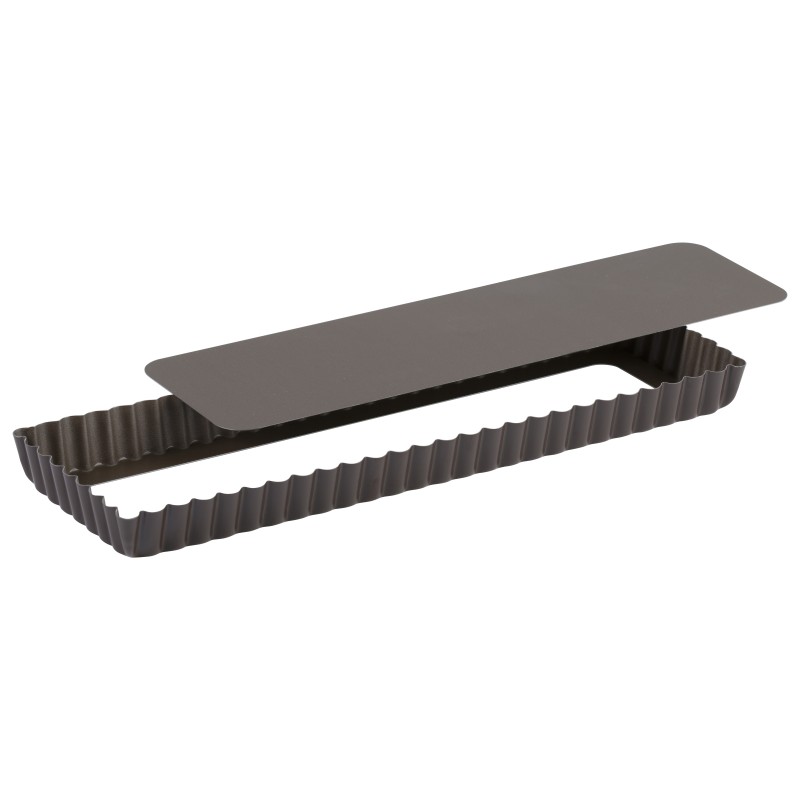 Moule à tarte cannelée - Fond mobile - 35x11x2,5 cm