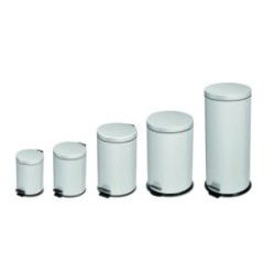 Poubelle 30 L - Inox - Blanche