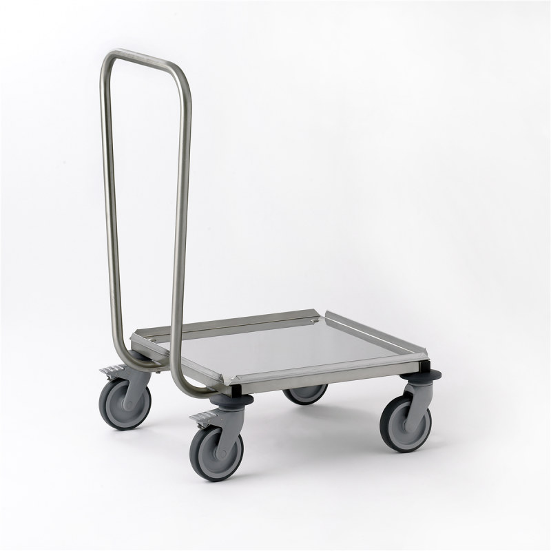 Chariot à guidon pour casiers - 600x515x850 mm