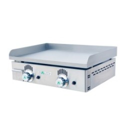 Plancha lisse - 2 brûleurs - Gaz - 600x440x180 mm