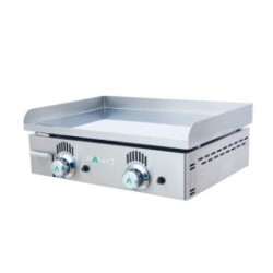 Plancha lisse - 2 brûleurs - Gaz - 600x440x180 mm