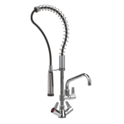 Colonne monotrou 764 mm avec douchette et bec – cuisine pro