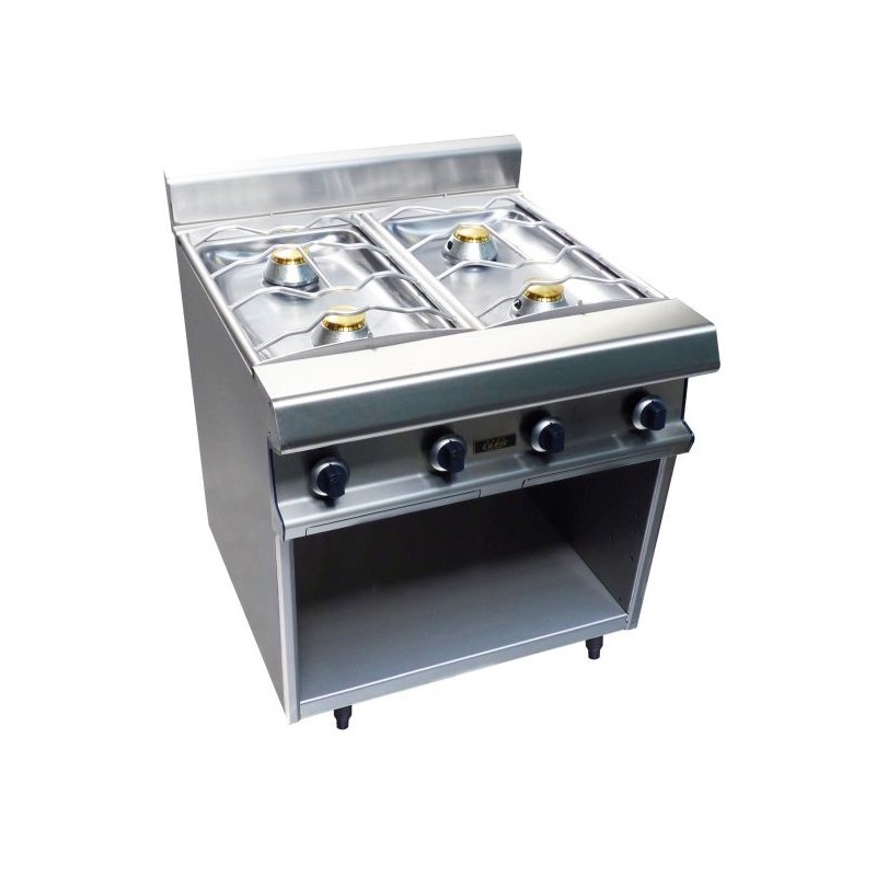 Fourneau 4 feux vifs sur placard - 800x925x900mm