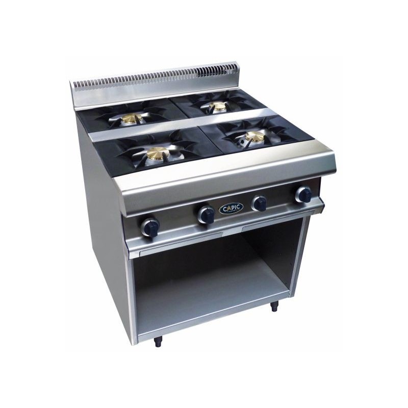 Fourneau 4 feux sur placard ouvert - 1000x1000x900mm