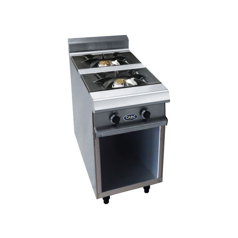 Fourneau 2 feux sur placard ouvert - 500x1000x900mm