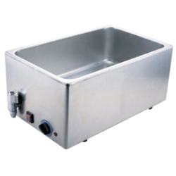 Bain-marie 24L inox 18/10 pro avec robinet et thermostat