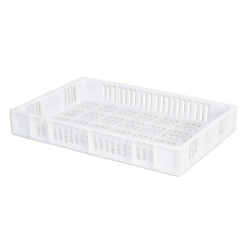 Caisse ajourée blanche 600x400 alimentaire - égouttage - G179321
