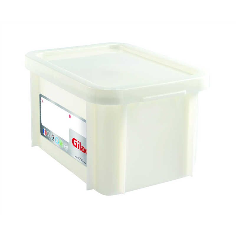 Bac alimentaire 15L + couvercle -Blanc 400x300x235mm