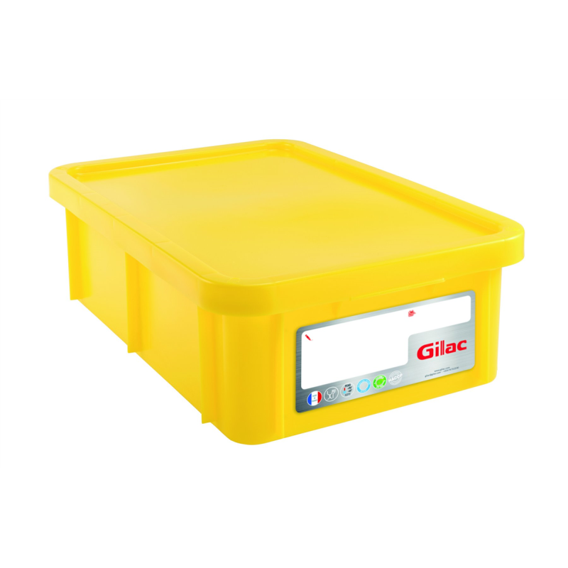 Bac alimentaire 25L + couvercle -Jaune 600x400x190mm