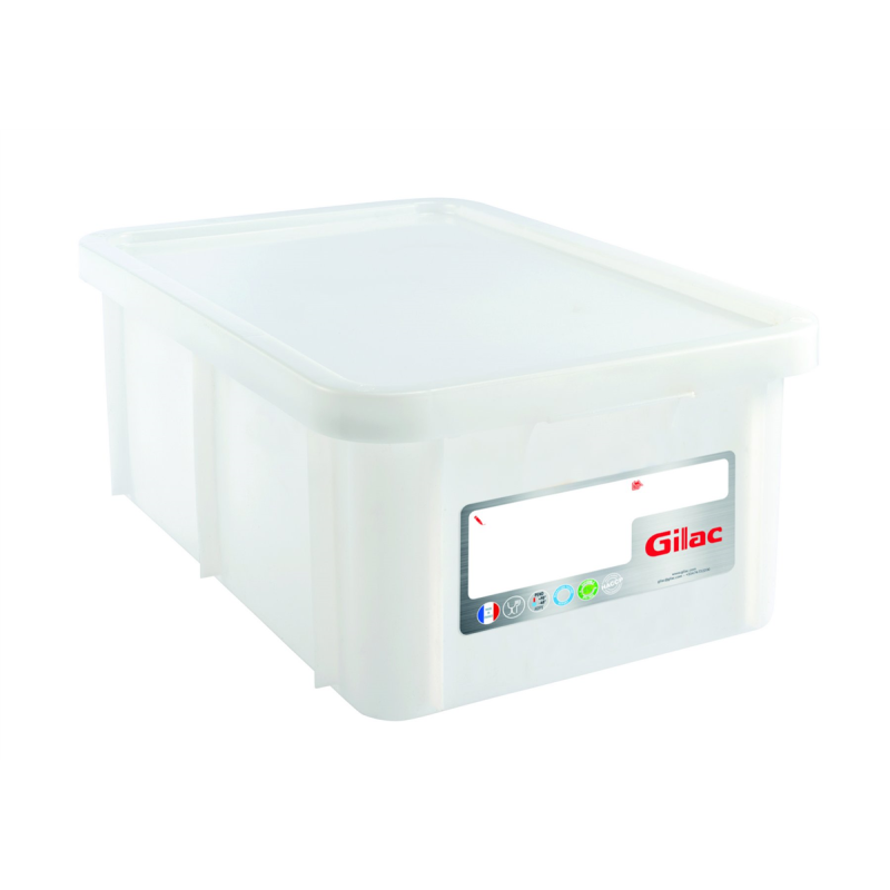 Bac alimentaire 35L + couvercle -Blanc 600x400x230mm