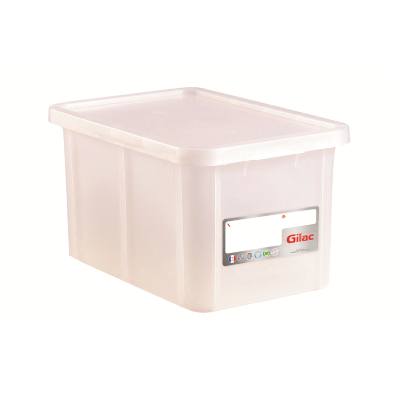 Bac alimentaire 55L+ couvercle -Blanc 600x400x356 mm