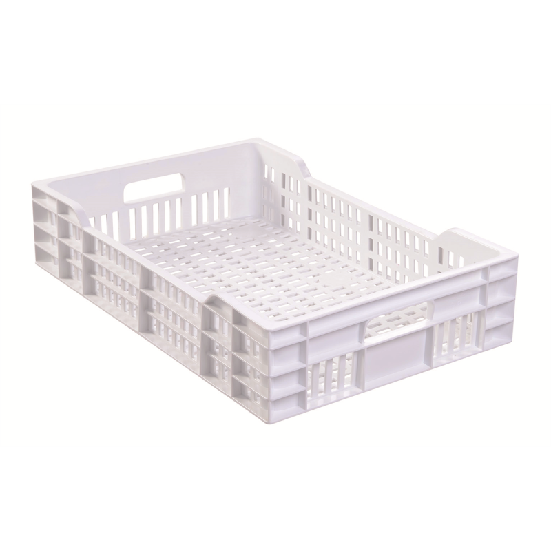 Caisse ajourée blanche 25 L - 600x400 mm