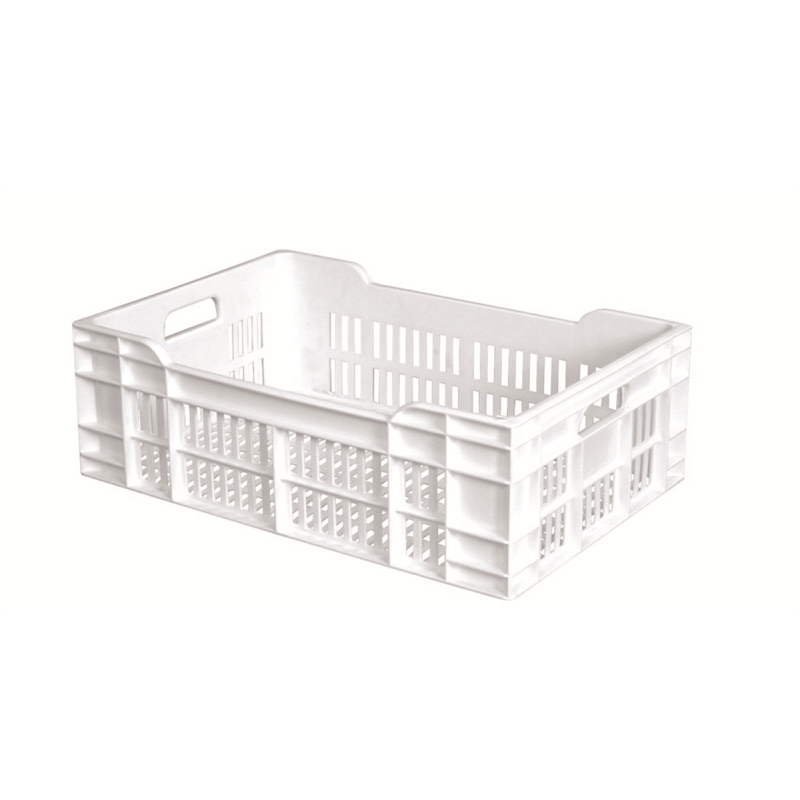 Caisse ajourée blanche 40 L - 600x400 mm