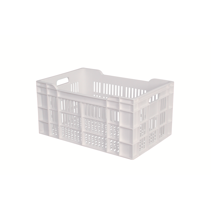 Caisse ajourée blanche 50 L - 600x400 mm